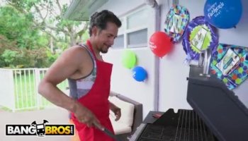 Kelsi moans as Mick plunges her booty